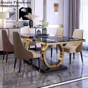 Elegant Design Marble-Top Dining Table Set JFD309