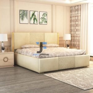 Modern Upholstered Bed with Premium Fabric or Artificial Leather Platform Bed for Bedroom JF0806