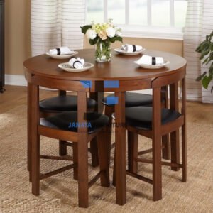 Round Dining Table with Four Chair D05