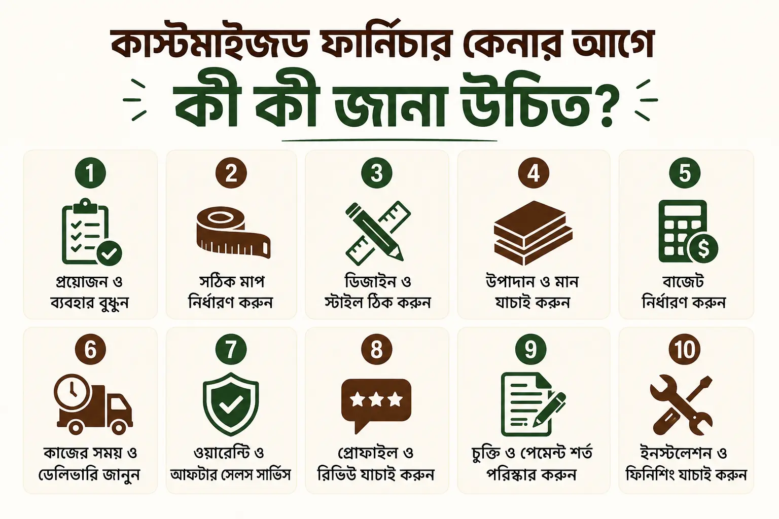 কাস্টমাইজড ফার্নিচার