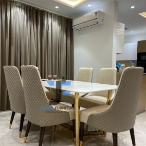 Elegant Design Marble-Top Dining Set JFD316
