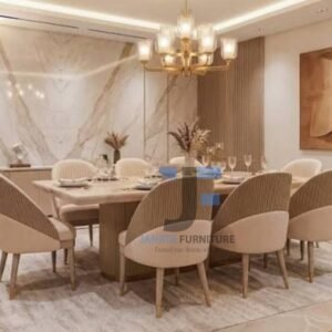 Unicke Marble Top Dining Table Set JFD372