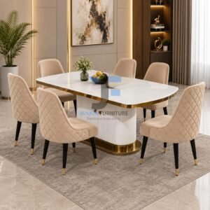 Unicke Dining Marble Top Dining Set JFD373